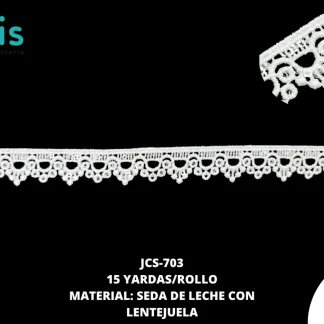 GUIPIUR SEDA DE LECHE LENTEJUELA BLANCO JCS-703