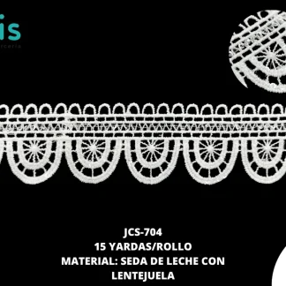 GUIPIUR SEDA DE LECHE LENTEJUELA BLANCO JCS-704