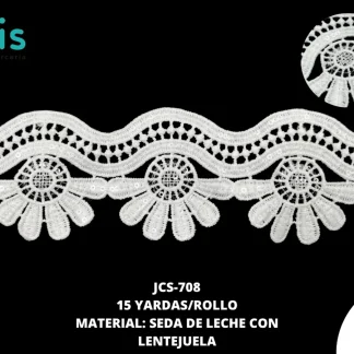 GUIPIUR SEDA DE LECHE LENTEJUELA BLANCO JCS-708