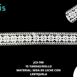 GUIPIUR SEDA DE LECHE LENTEJUELA BLANCO JCS-709