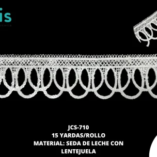 GUIPIUR SEDA DE LECHE LENTEJUELA BLANCO JCS-710