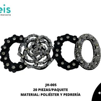 PARCHES PEDRERIA JH-005 20 PZ/PQT NEGRO