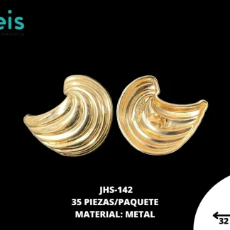 BOTON ZAMACK PATA 3.6CM JHS-142 DORADO 35 PZ/PQT