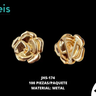 HERRAJE METAL FLOR DORADO JHS-174