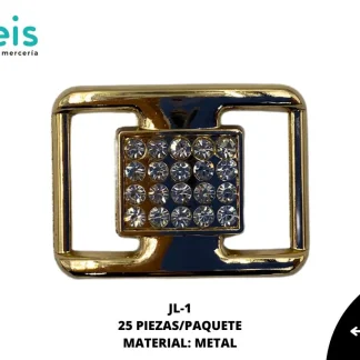 HEBILLA METALICA 25 PZ/PQT JL-1 DORADO
