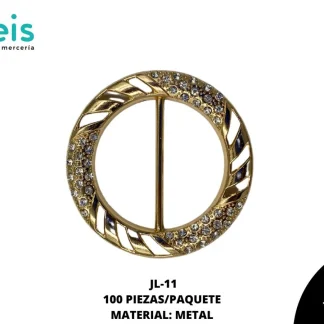 HEBILLA METALICA 100 PZ/PQT JL-11 DORADO