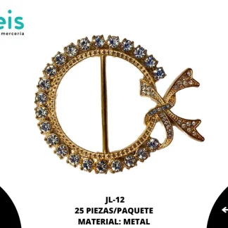 HEBILLA METALICA 25 PZ/PQT JL-12 DORADO