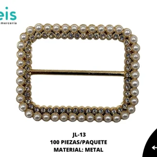 HEBILLA METALICA 100 PZ/PQT JL-13 DORADO