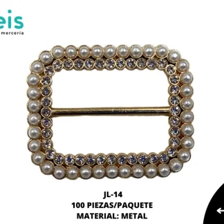 HEBILLA METALICA 100 PZ/PQT JL-14 DORADO