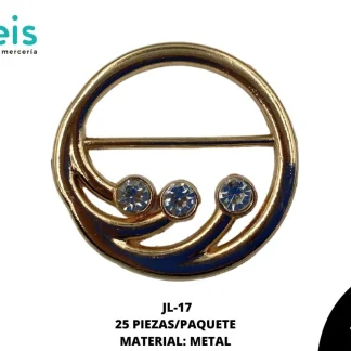 HEBILLA METALICA 25 PZ/PQT JL-17 DORADO