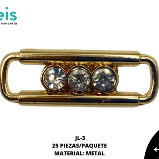 HEBILLA METALICA 25 PZ/PQT JL-3 DORADO