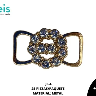 HEBILLA METALICA 25 PZ/PQT JL-4 DORADO