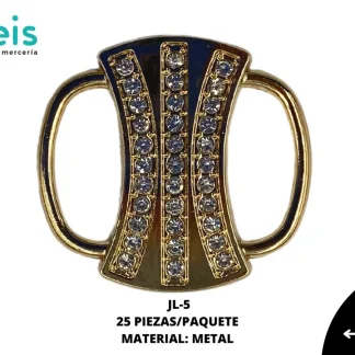 HEBILLA METALICA 25 PZ/PQT JL-5 DORADO