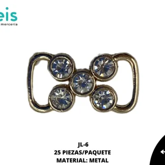 HEBILLA METALICA 25 PZ/PQT JL-6 DORADO