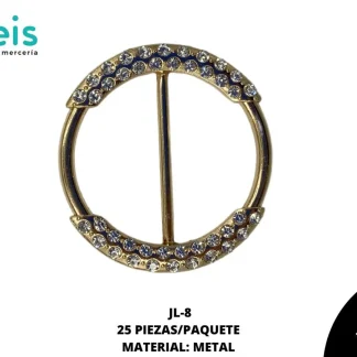 HEBILLA METALICA 25 PZ/PQT JL-8 DORADO