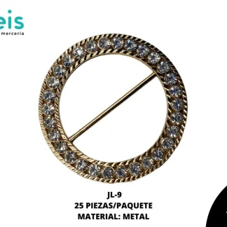 HEBILLA METALICA 25 PZ/PQT JL-9 DORADO