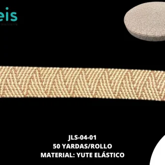 CINTAS ELASTICOS CINTURON JLS-04 50 YDS/R ZIGZAG CAFÉ