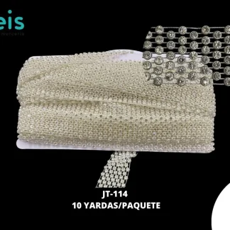 STRASS PLASTICO 30MM 10YD/PAQ BLANCO