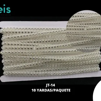 STRASS PLASTICO 12MM 10YD/PAQ BLANCO