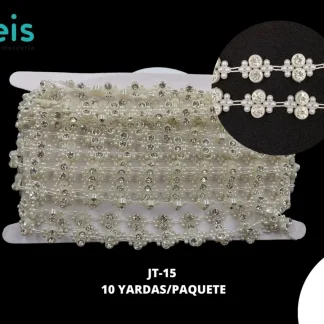 STRASS PLASTICO 13MM 10YD/PAQ BLANCO