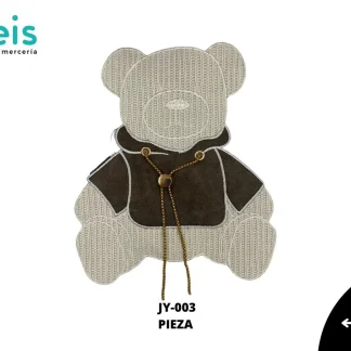 PARCHES BORDADOS Y ESTAMBRE BEIGE CON PLAYERA JY-003 25 PZ/PQT