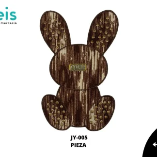 PARCHES PEDRERIA CONEJO CAFÉ 25 PZ/PQT JY-005 JY-005 25 PZ/PQT CAFÉ
