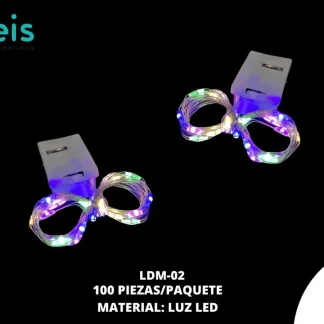 LUCES LED TIRA LDM-02 2 mts 100 PZ/PQT MULTICOLOR