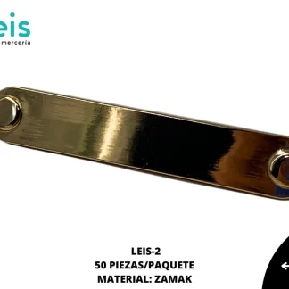PLACA ZAMAK 50 PZ/PQT LEIS-2 DORADO