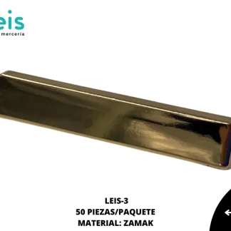 PLACA ZAMAK 50 PZ/PQT LEIS-3 DORADO