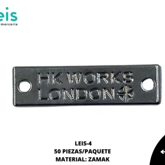 PLACA ZAMAK 50 PZ/PQT LEIS-4 DORADO