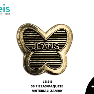PLACA ZAMAK 50 PZ/PQT LEIS-5 DORADO