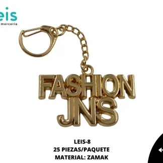 PLACA ZAMAK FASHION JEANS 25 PZ/PQT LEIS-8 DORADO