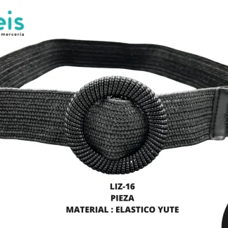 CINTURON 5.0 CM LIZ-16 12 PZ/PQT NEGRO