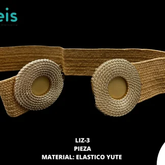 CINTURON 5.0 CM LIZ-3 12 PZ/PQT BEIGE