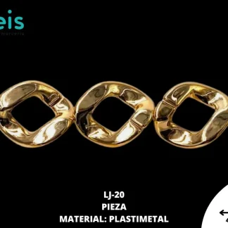 ESLABON LJ-20 REF: 32X40 MM DORADO POR PIEZA