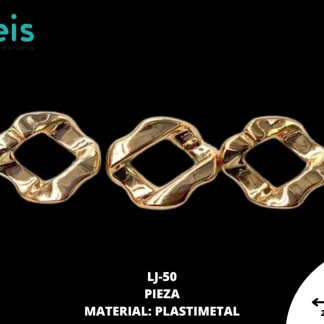 ESLABON LJ-50 REF: 21X26 MM DORADO POR PIEZA
