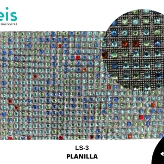 PEDRERIA PLANILLAS CUADRO LS-3 24cmX40cm MULTICOLOR AZUL