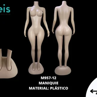 ACCESORIOS MANIQUIES CUERPO COMPLETO CON BASE M957-12 46cmX171cm PIEL