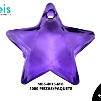 ACRILICO TRANSPARENTE FLOR 13 MM REF:211 MORADO 25 GRS (46 UNIDADES) PQT