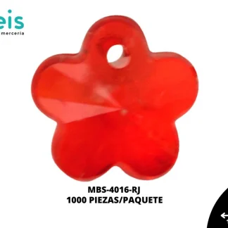ACRILICO TRANSPARENTE FLOR 13 MM REF:211 ROJO 25 GRS (46 UNIDADES) PQT