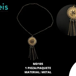 COLLAR CIRCULAS MD105 1 PZ/PQT DORADO