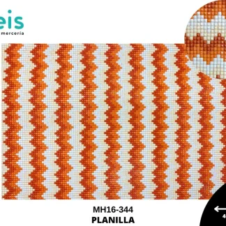 PEDRERIA PLANILLAS ZIGZAG MH16-344 24cmX40cm NARANJA
