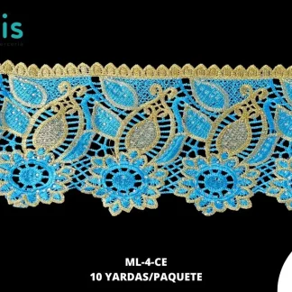 GUIPIUR BORDADO DECORADO ML-4-CE 13 CM 10 YARDAS/PAQUETE