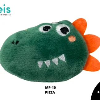 MINI PELUCHE DINOSAURIO CABEZA 25 PZ/PQT MP-10 VERDE