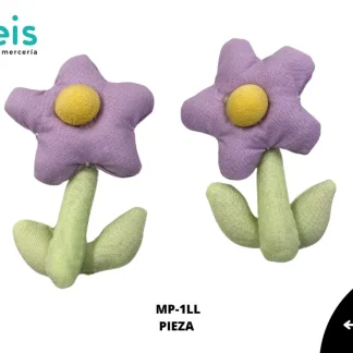 MINI PELUCHE FLOR 5PETALOS CON TALLO 50 PZ/PQT MP-1LL LILA