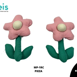 MINI PELUCHE FLOR 5 PETALOS CON TALLO 50 PZ/PQT MP-1RC ROSADO CLARO