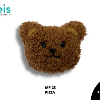 MINI PELUCHE OSO CABEZA 25 PZ/PQT MP-23 CAFÉ