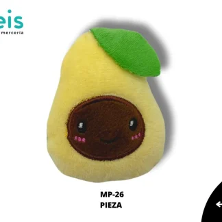 MINI PELUCHE MITAD DE AGUACATE CON CARITA 25 PZ/PQT MP-26 MULTICOLOR