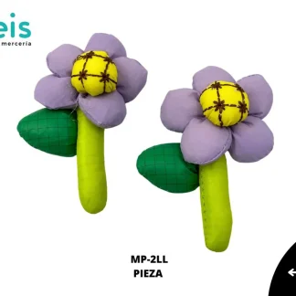 MINI PELUCHE FLOR CENTRO CON DISEÑO 50 PZ/PQT MP-2LL LILA