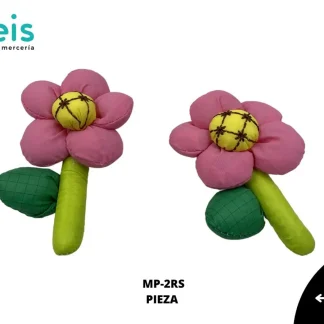 MINI PELUCHE FLOR CENTRO CON DISEÑO 50 PZ/PQT MP-2RS ROSADO